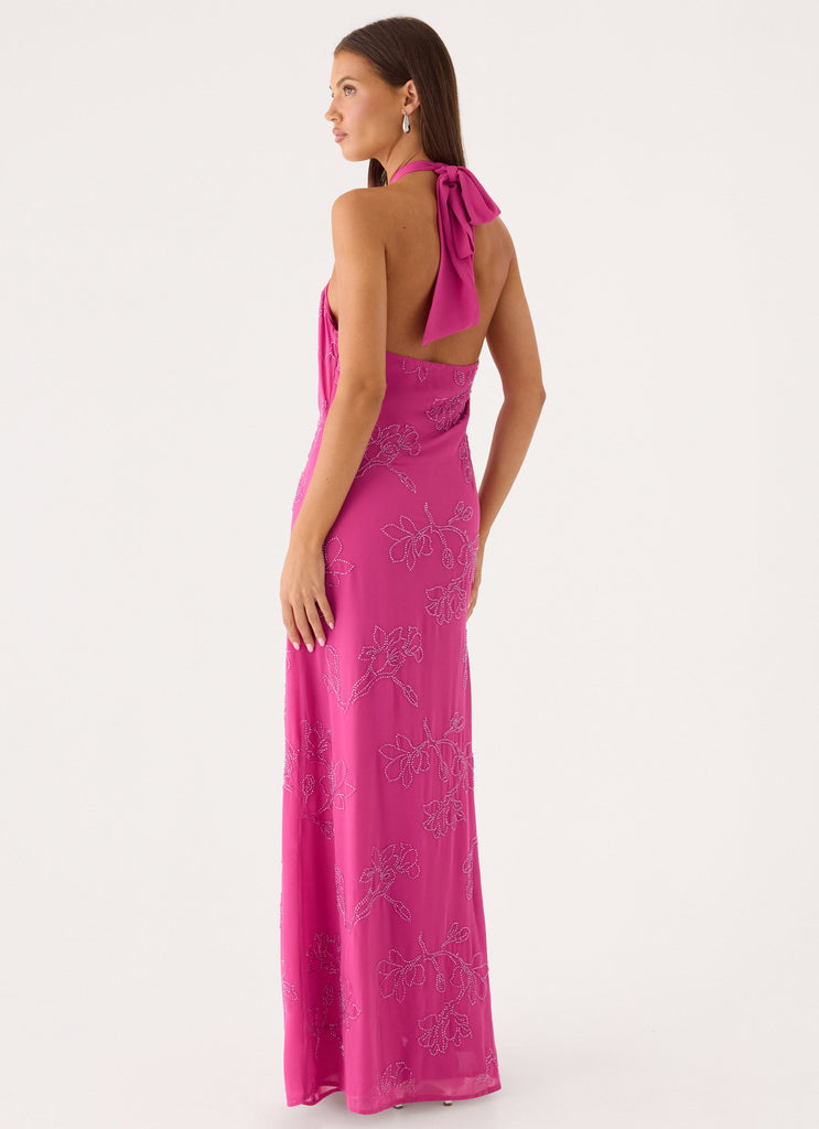 Cliffs Edge Maxi Dress - Berry Kiss