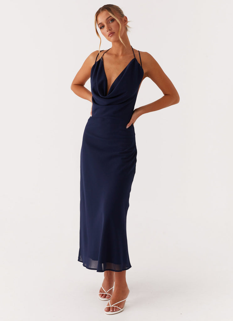 Clover Club Maxi Dress Navy