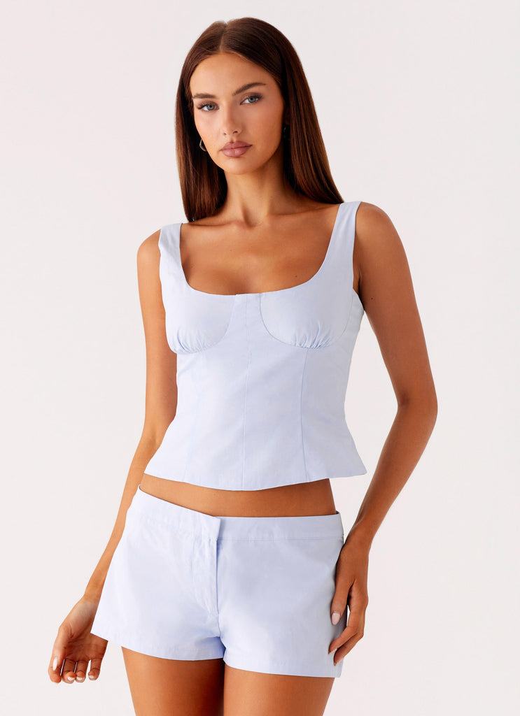 Coastline Mini Shorts - Blue