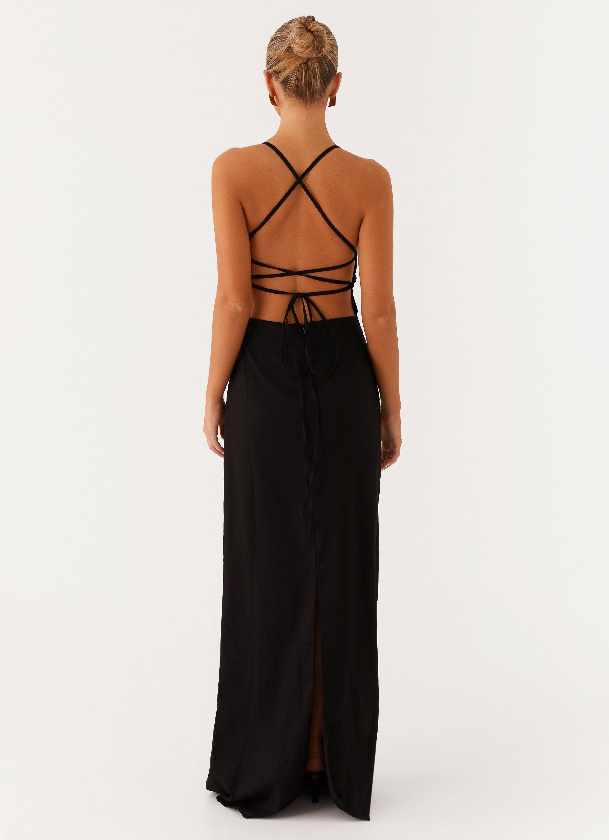 Cora Backless Maxi Dress - Black Cora Backless Maxi Dress - Black