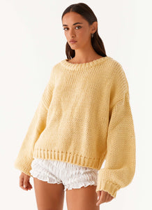 Costella Knit Sweater - Yellow