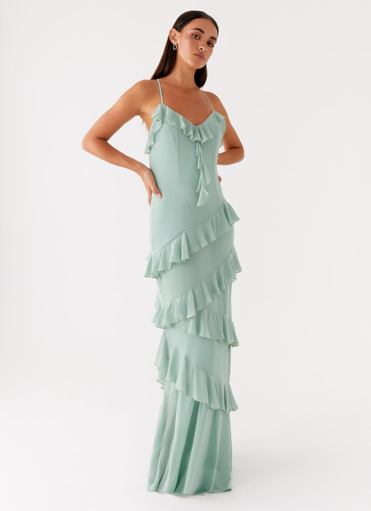 Country Club Maxi Dress Sage 4 Peppermayo