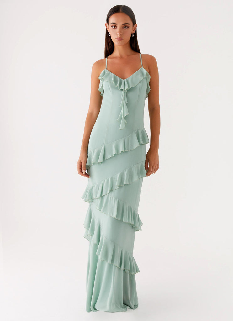 Country Club Maxi Dress Sage 5 Peppermayo