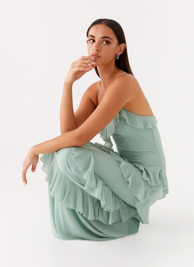 Country Club Maxi Dress Sage 6 Peppermayo