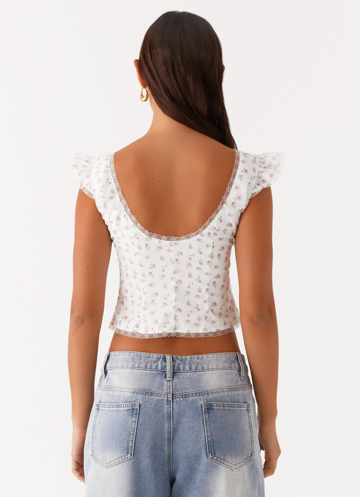 Danna Top - White Floral