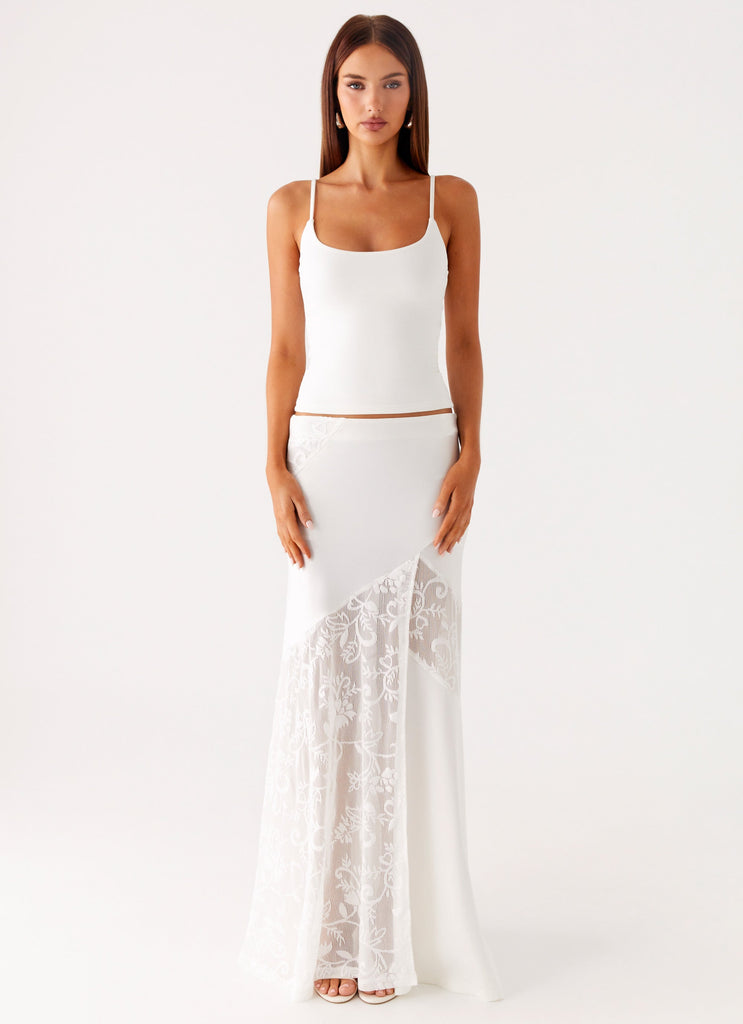 Dasie Lace Maxi Skirt - White