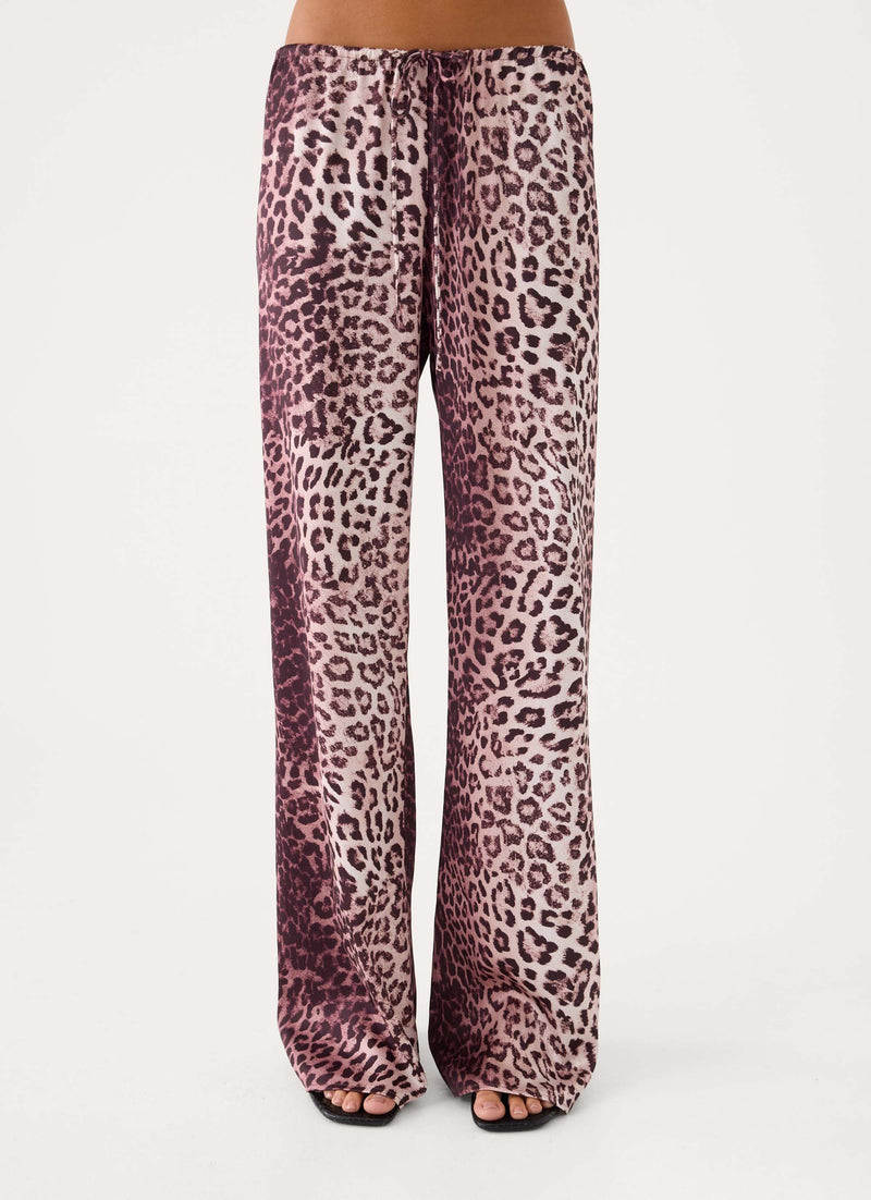 Deacon Low Rise Pants - Leopard
