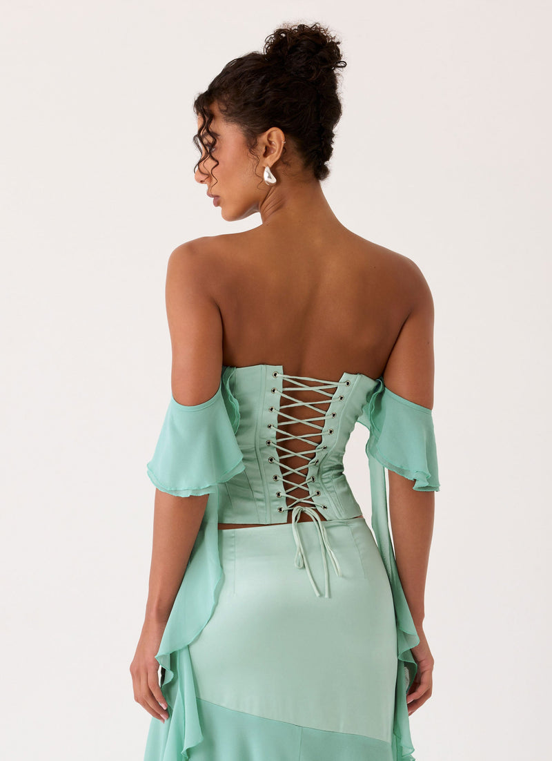 Deenesa Corset Top - Mint