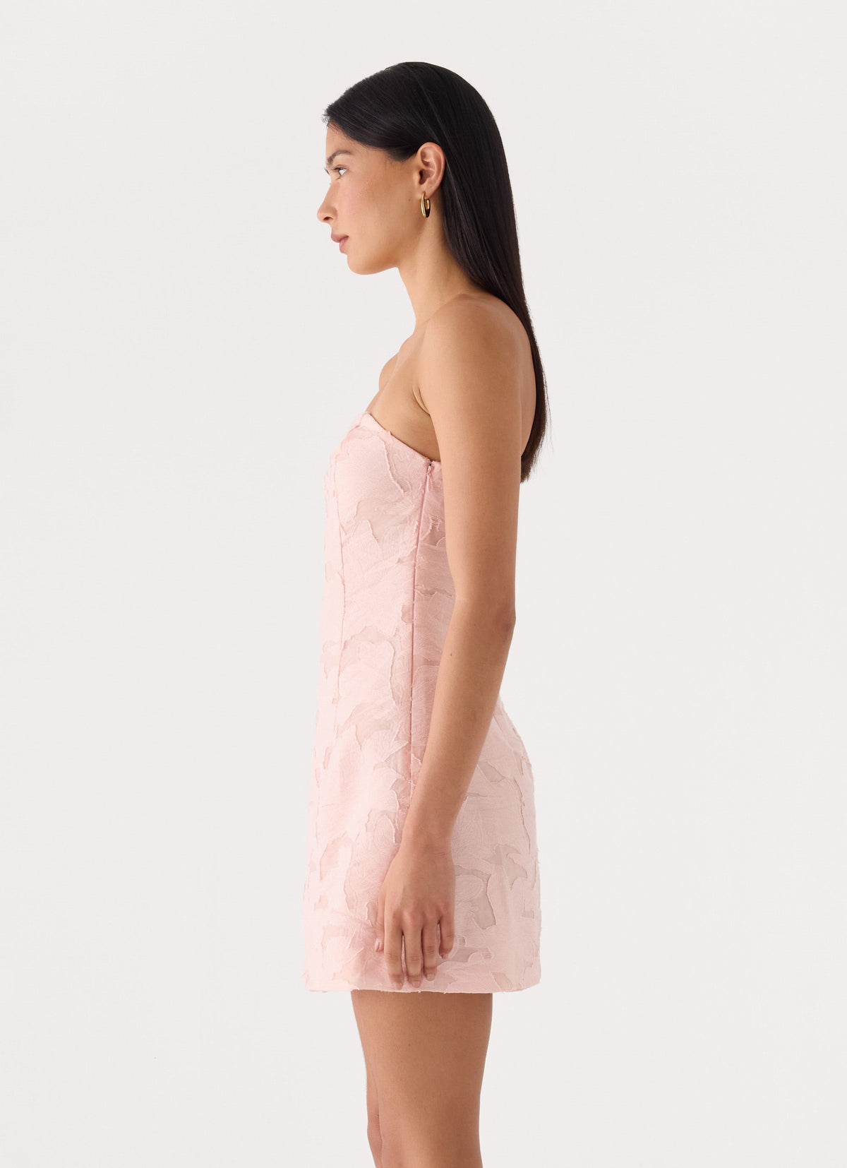 Della Lace Strapless Mini Dress