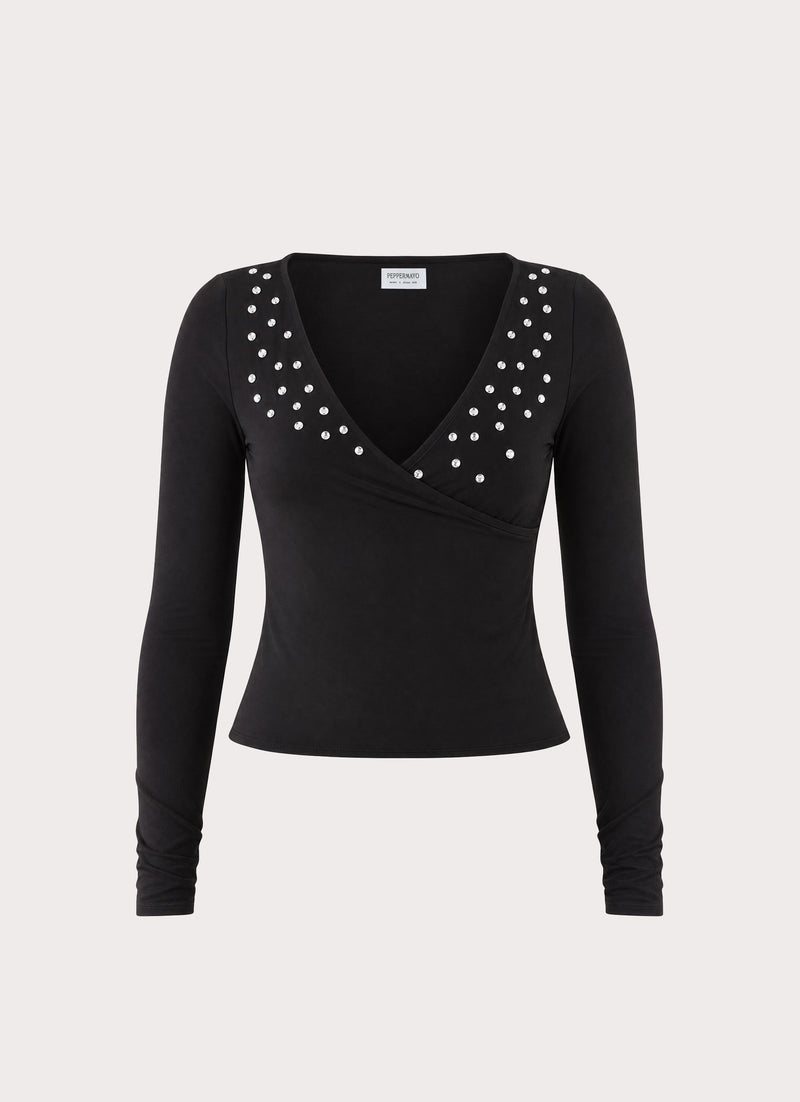 Diana Long Sleeve Top - Black