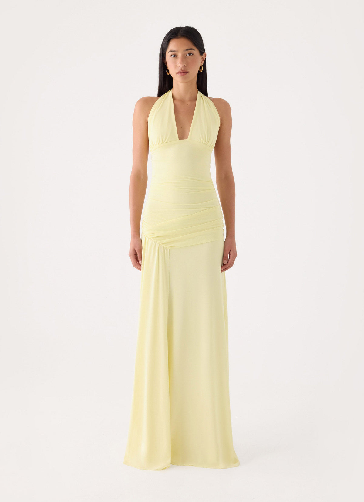 Dinah Halter Maxi Dress - Yellow