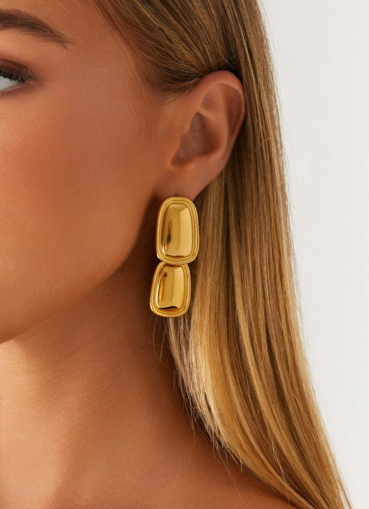 Doubled Up Earrings - Gold