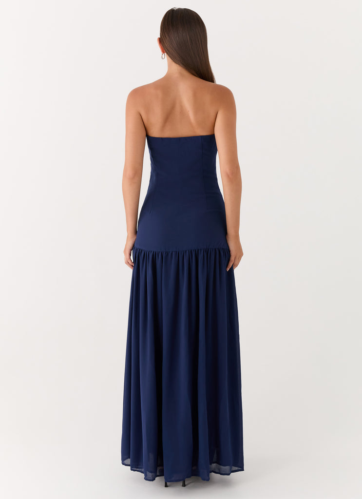 Eden Strapless Maxi Dress - Navy