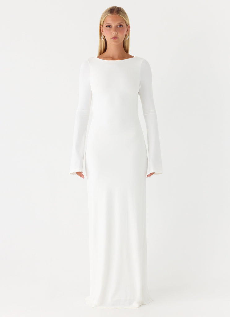Elmont Long Sleeve Maxi Dress - White