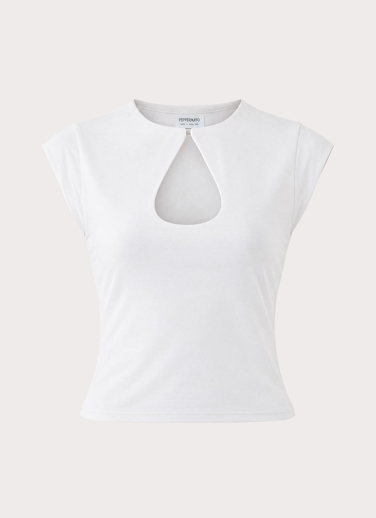 Elodie Keyhole Top - White