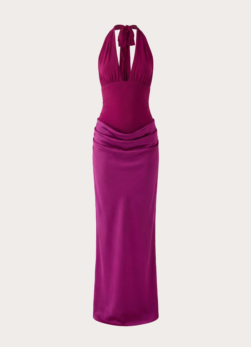 Emaretta Halter Maxi Dress - Plum