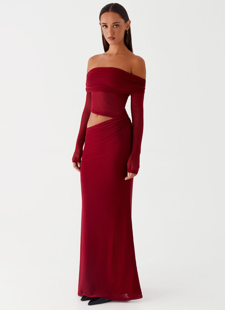 Emery Maxi Dress - Cherry Red