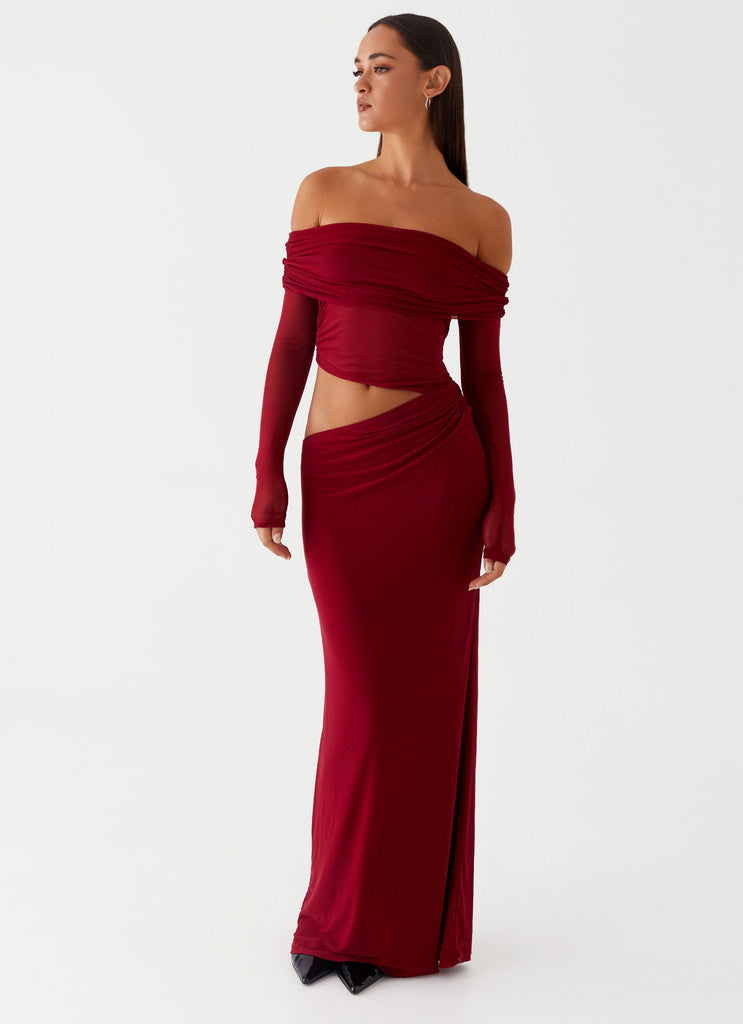 Emery Maxi Dress - Cherry Red