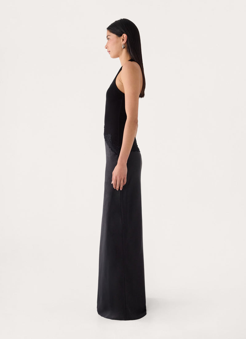 Emika Halter Maxi Dress - Black