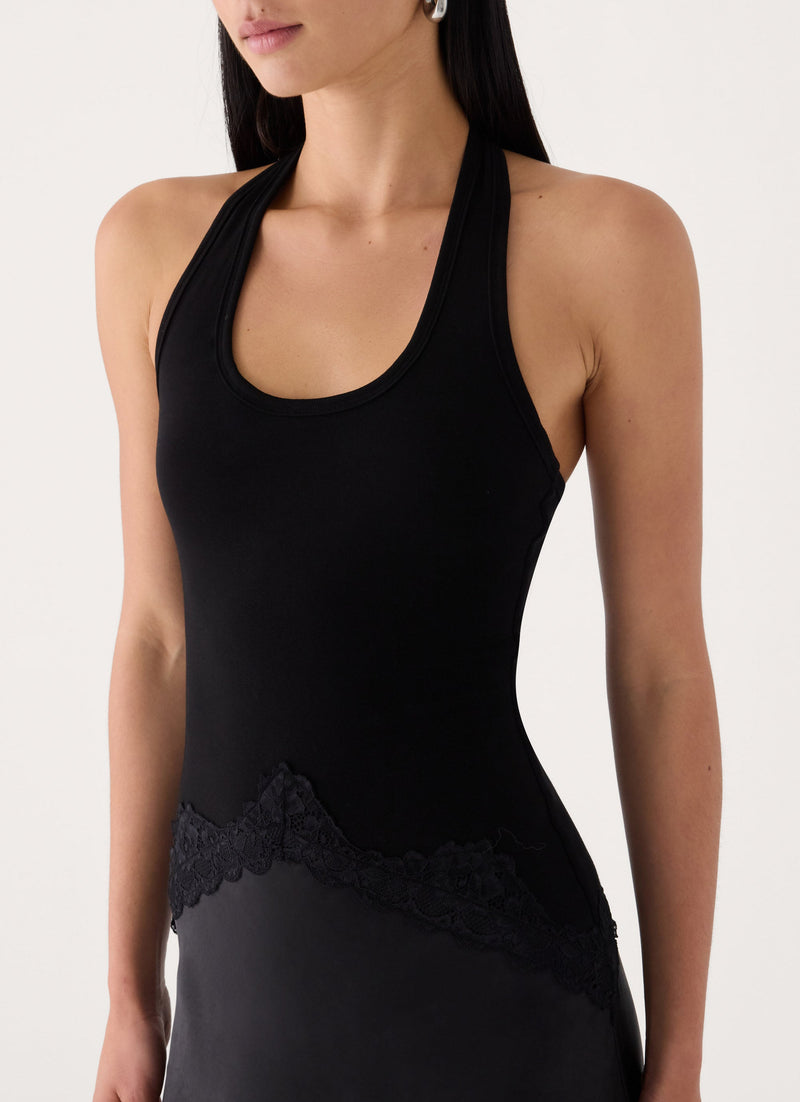 Emika Halter Maxi Dress - Black