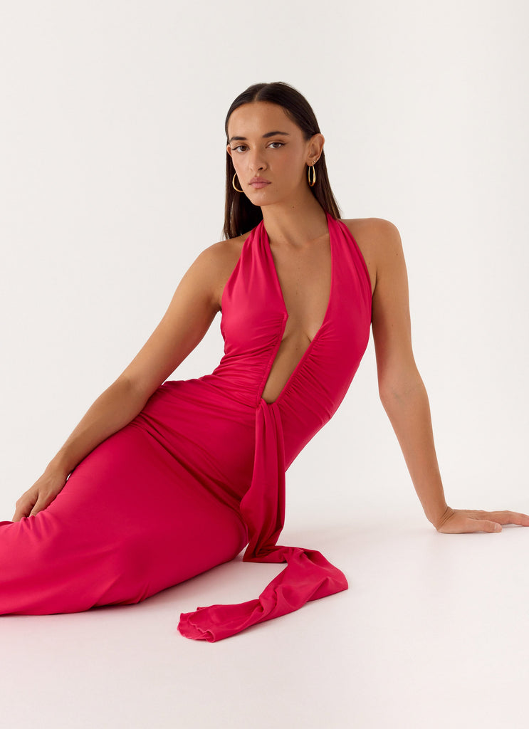 Emiliana Maxi Dress - Red Magenta