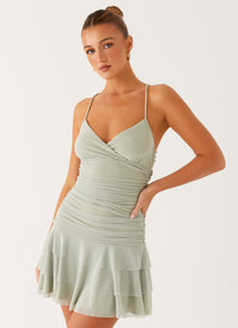 Emily Mini Dress - Sage