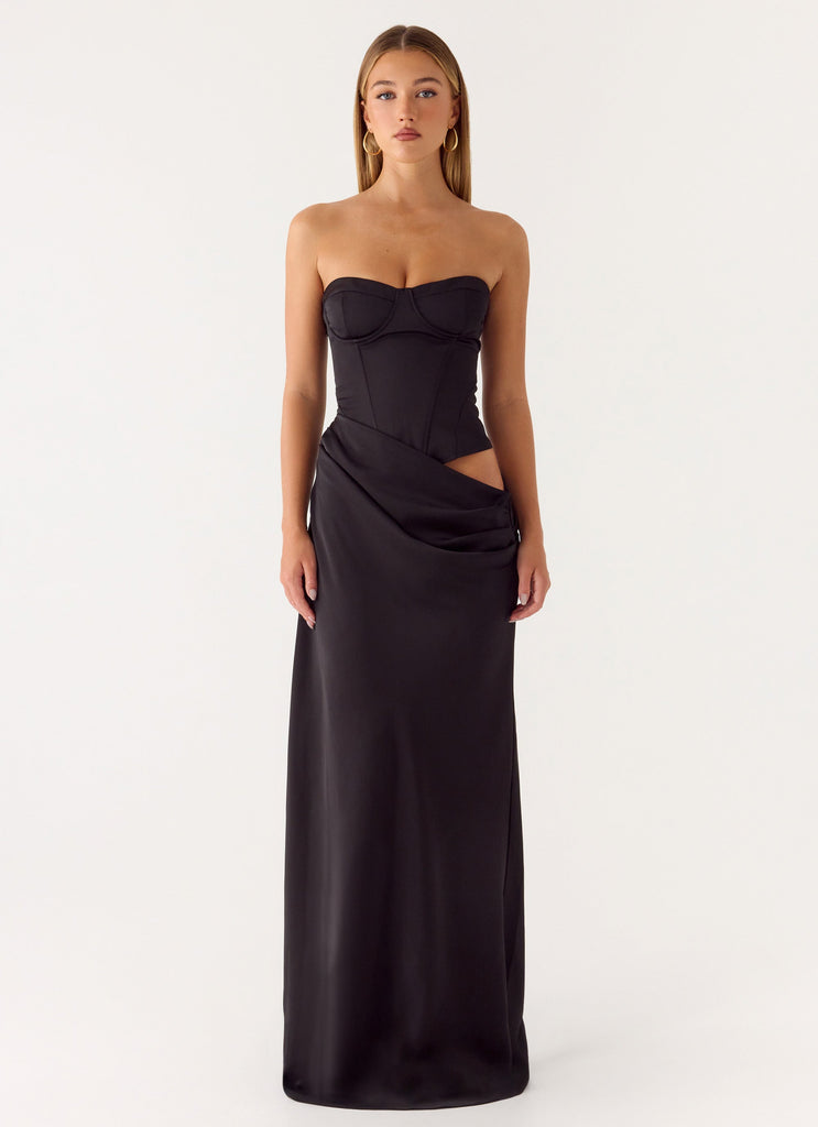 Emory Corset Maxi Dress - Black