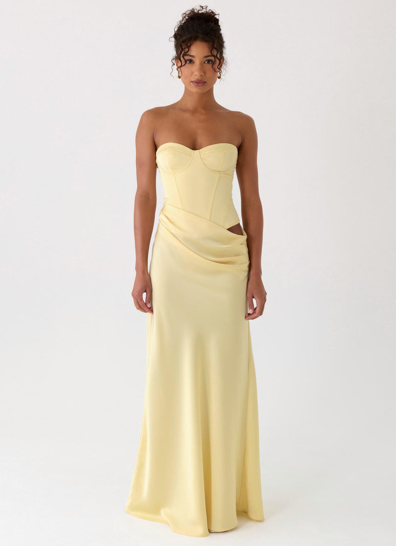 Emory Corset Maxi Dress - Yellow