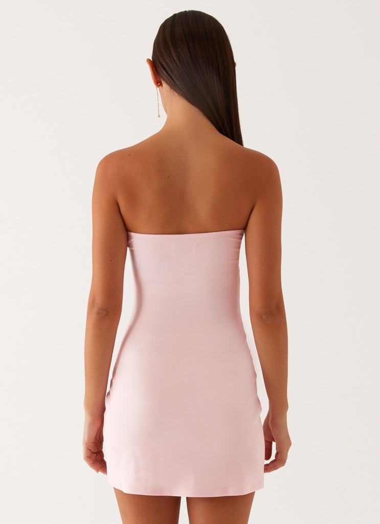 Enora Beaded Mini Dress - Baby Pink