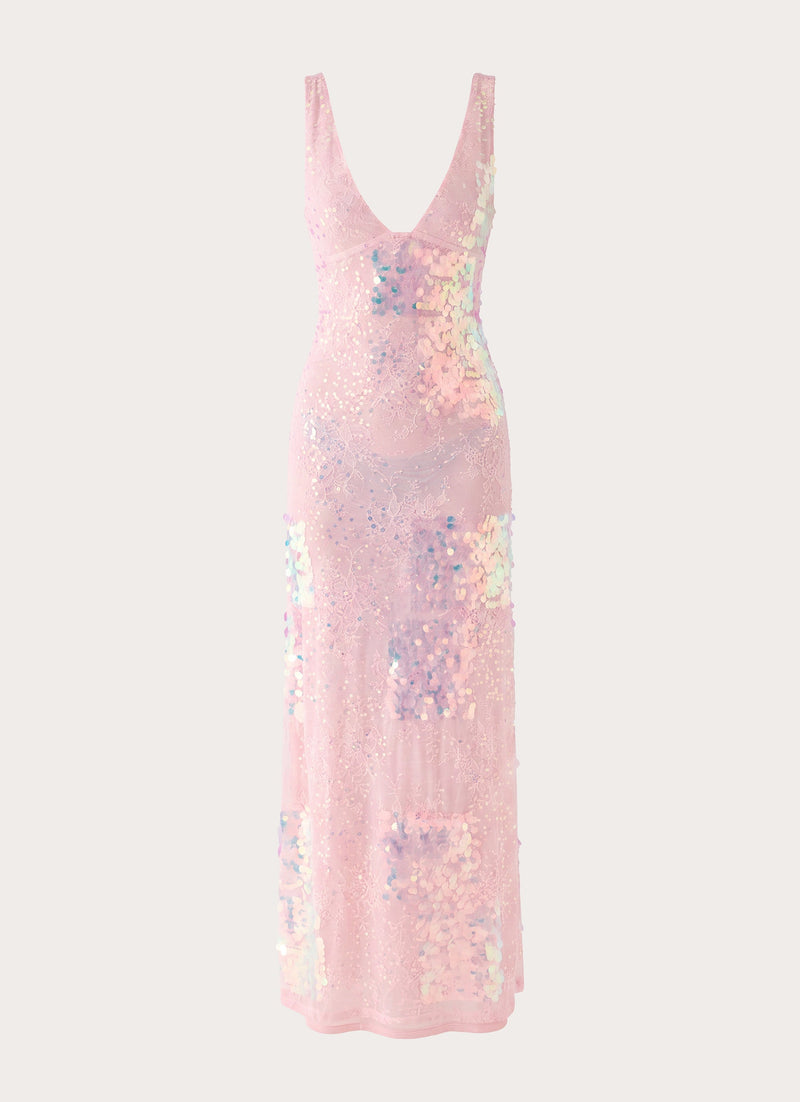 Erinah Sequin Maxi Dress - Pink