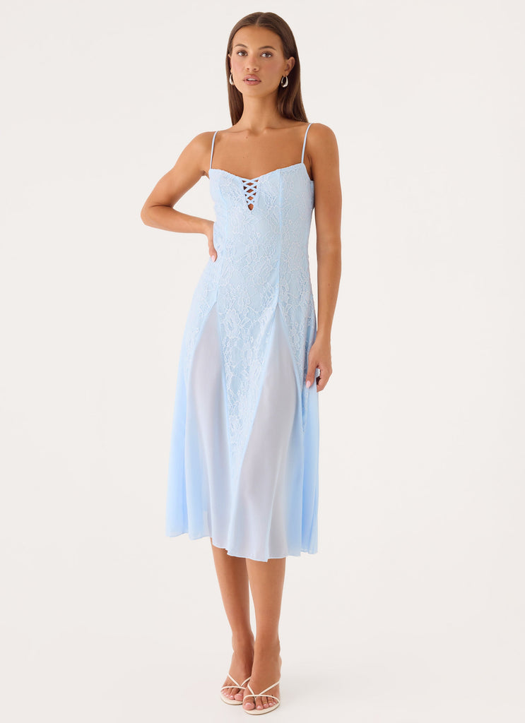 Erynda Midi Dress - Blue
