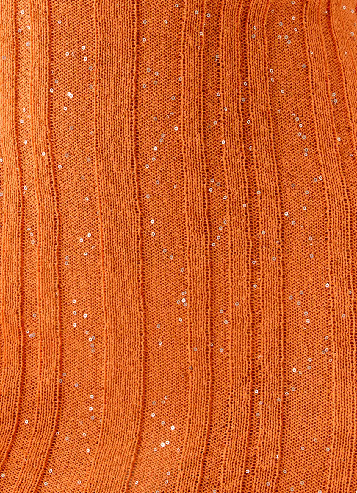 Estrella Long Sleeve Knit Mini Dress - Orange
