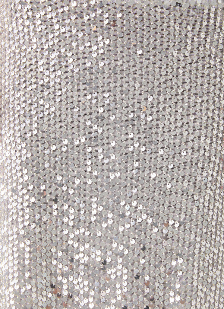 Evodia Sequin Tank Top - Silver