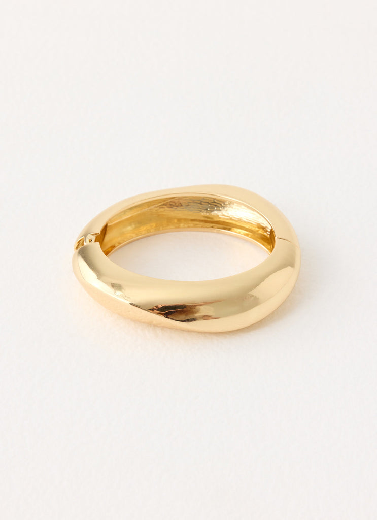Faded Bloom Bangle - Gold