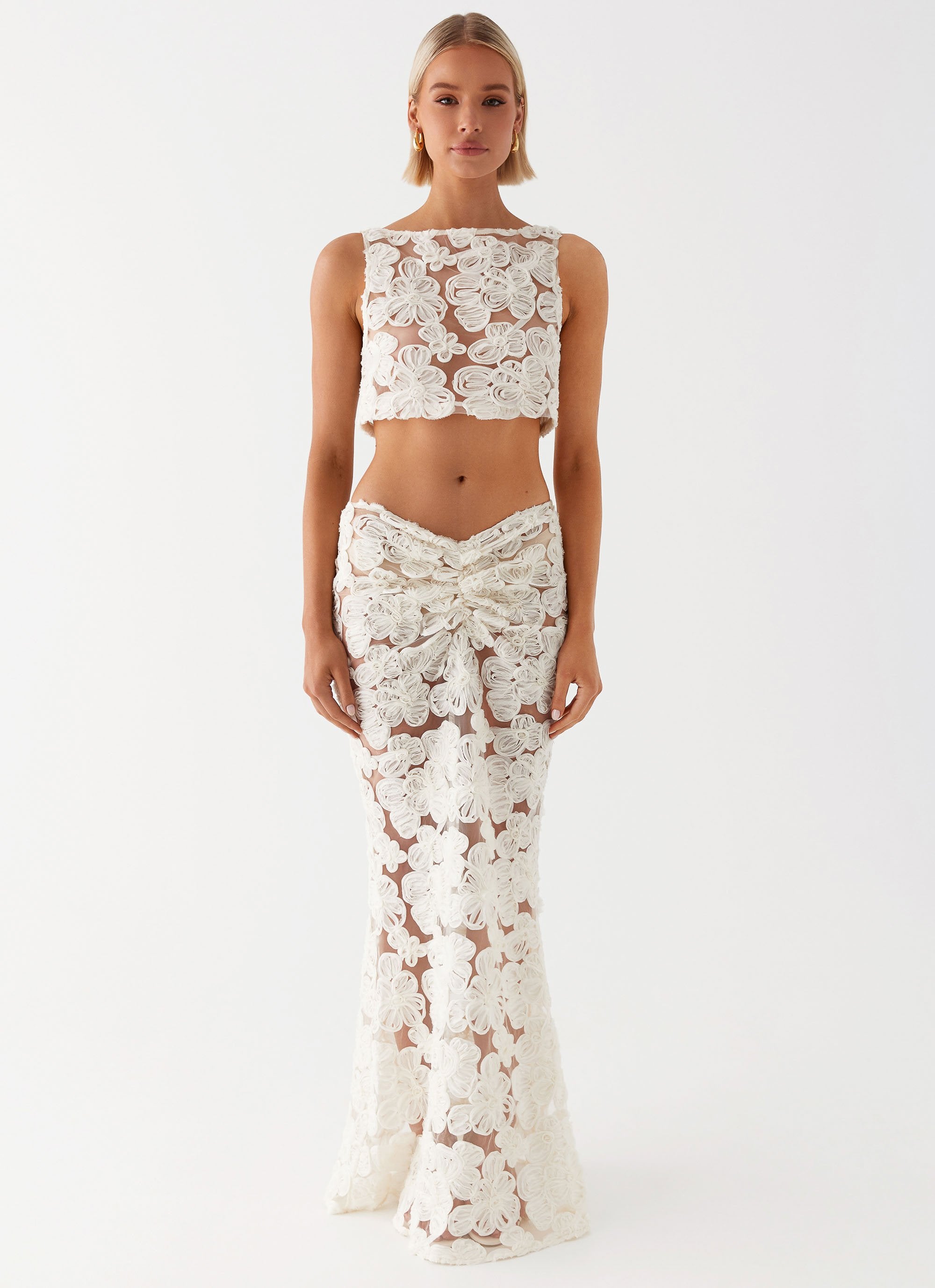 Fiorella Floret Maxi Skirt - Ivory – Peppermayo Canada