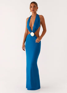 Flossy Maxi Dress - Royal Blue