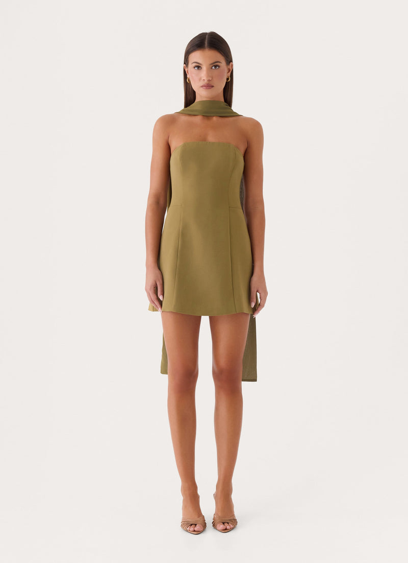 For Love Mini Dress - Olive Green