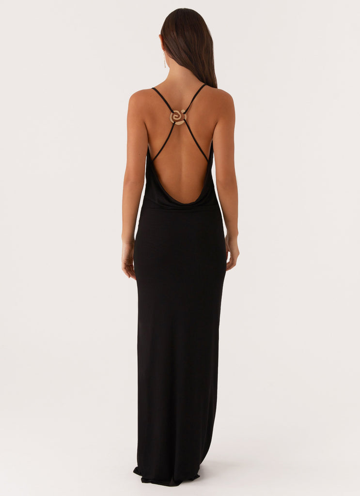 Game Player Maxi Dress - Black