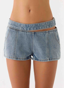 Hadleigh Denim Mini Shorts - Light Denim