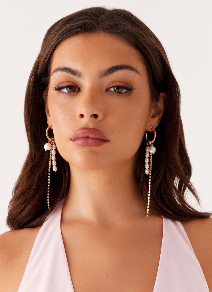 Halo Hoop Earrings - Gold