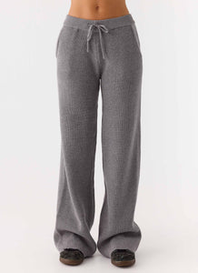 Harrison Low Rise Knit Pants - Marle Grey