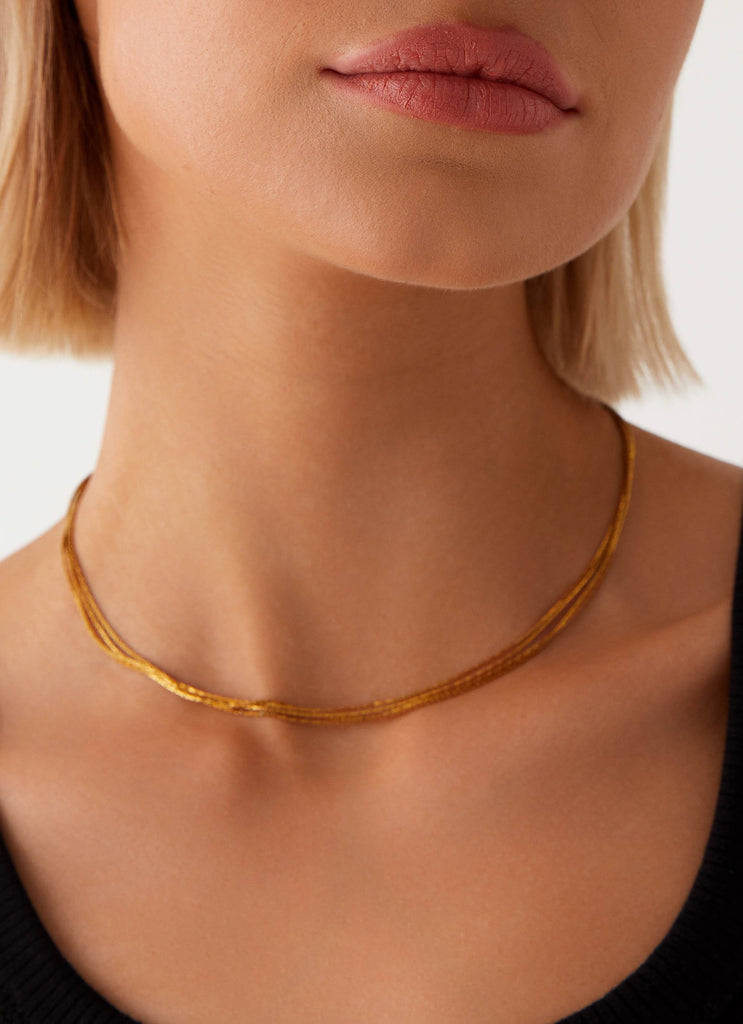 Head Held High Necklace - Gold