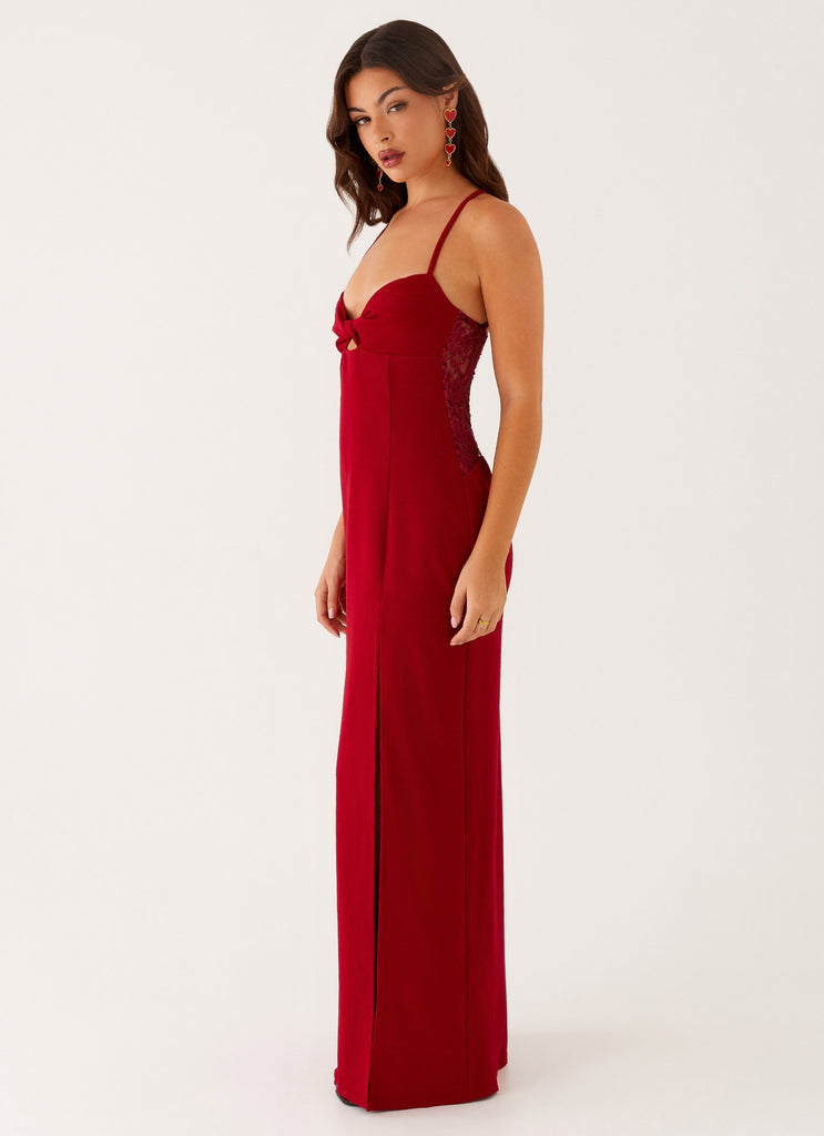 Heartbreaker Maxi Dress - Deep Red