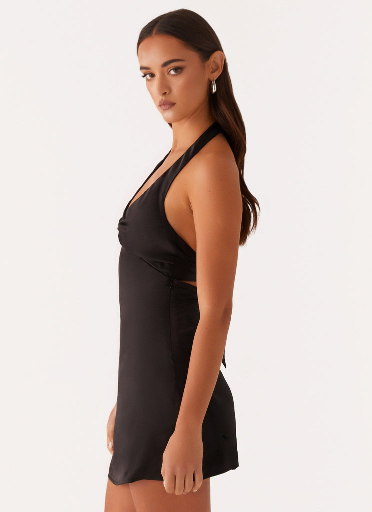 Heavy Hearted Mini Dress - Black