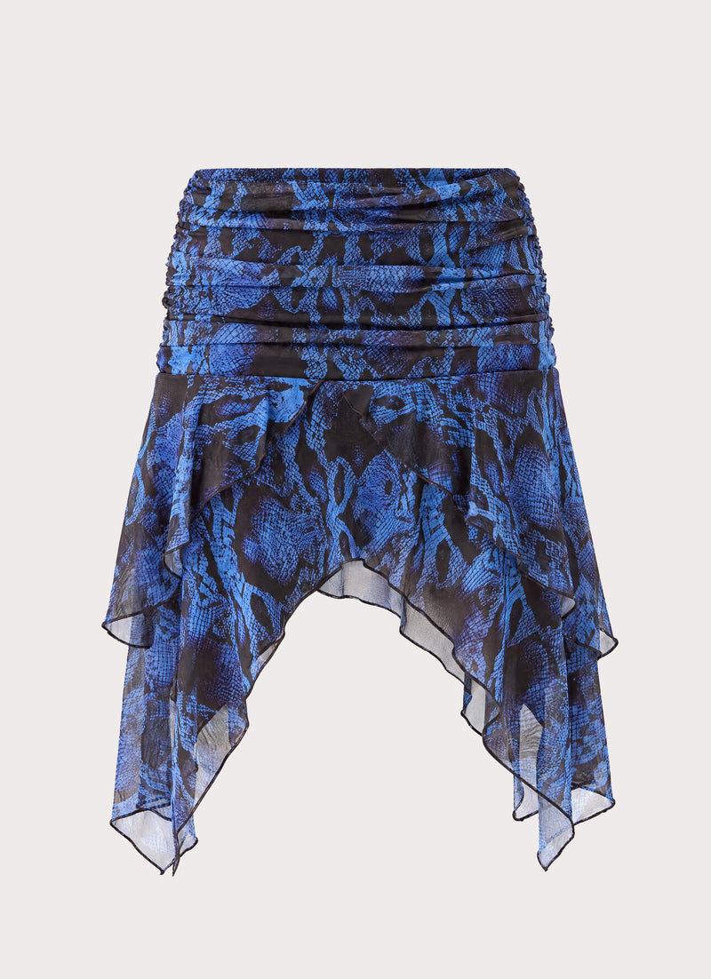 Hidden Agenda Midi Skirt - Snake Print