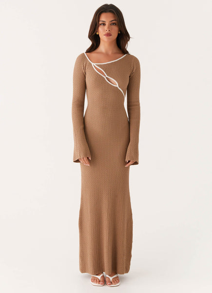 Hilary Crochet Maxi Dress - Tan – Peppermayo Canada