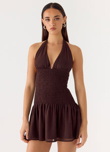 Holden Mini Dress - Chocolate