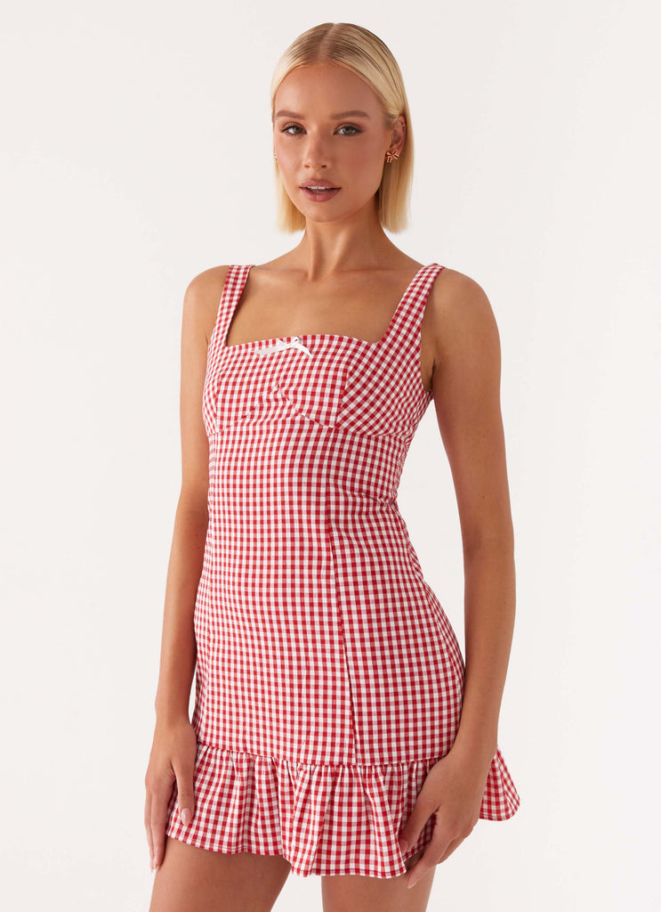 Honesty Mini Dress - Red Gingham