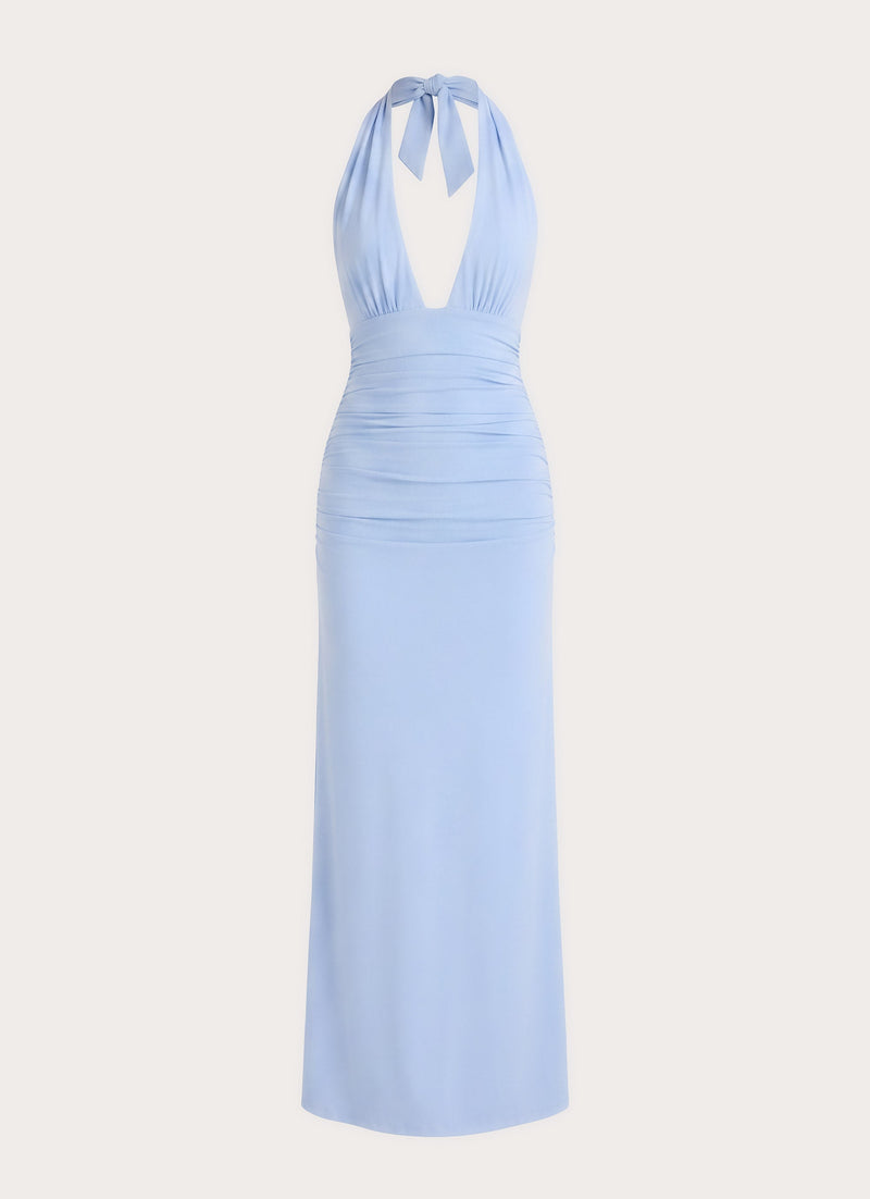 Ilaria Halter Maxi Dress - Powder Blue