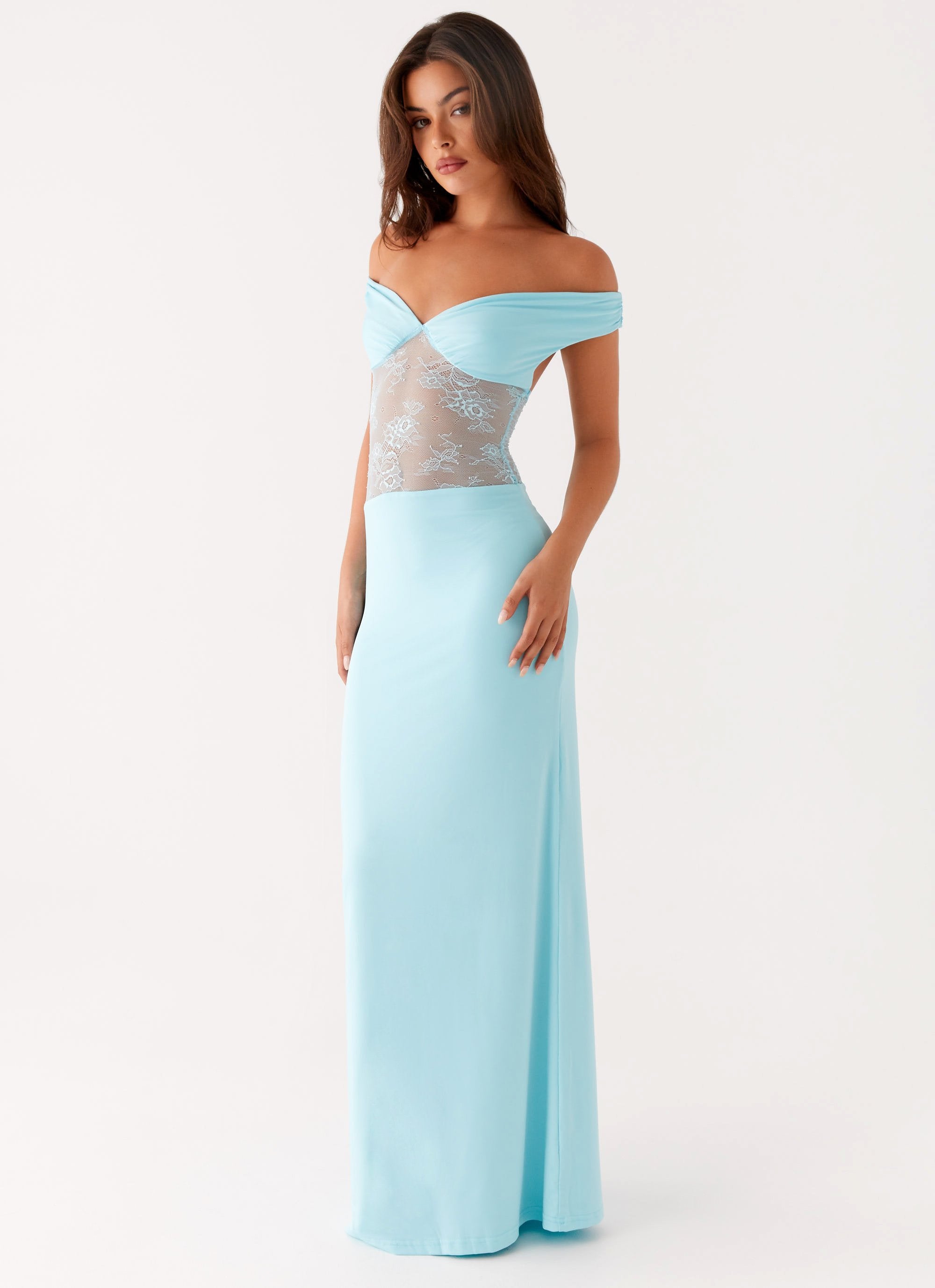 Infatuation Lace Maxi Dress - Turquoise – Peppermayo Canada